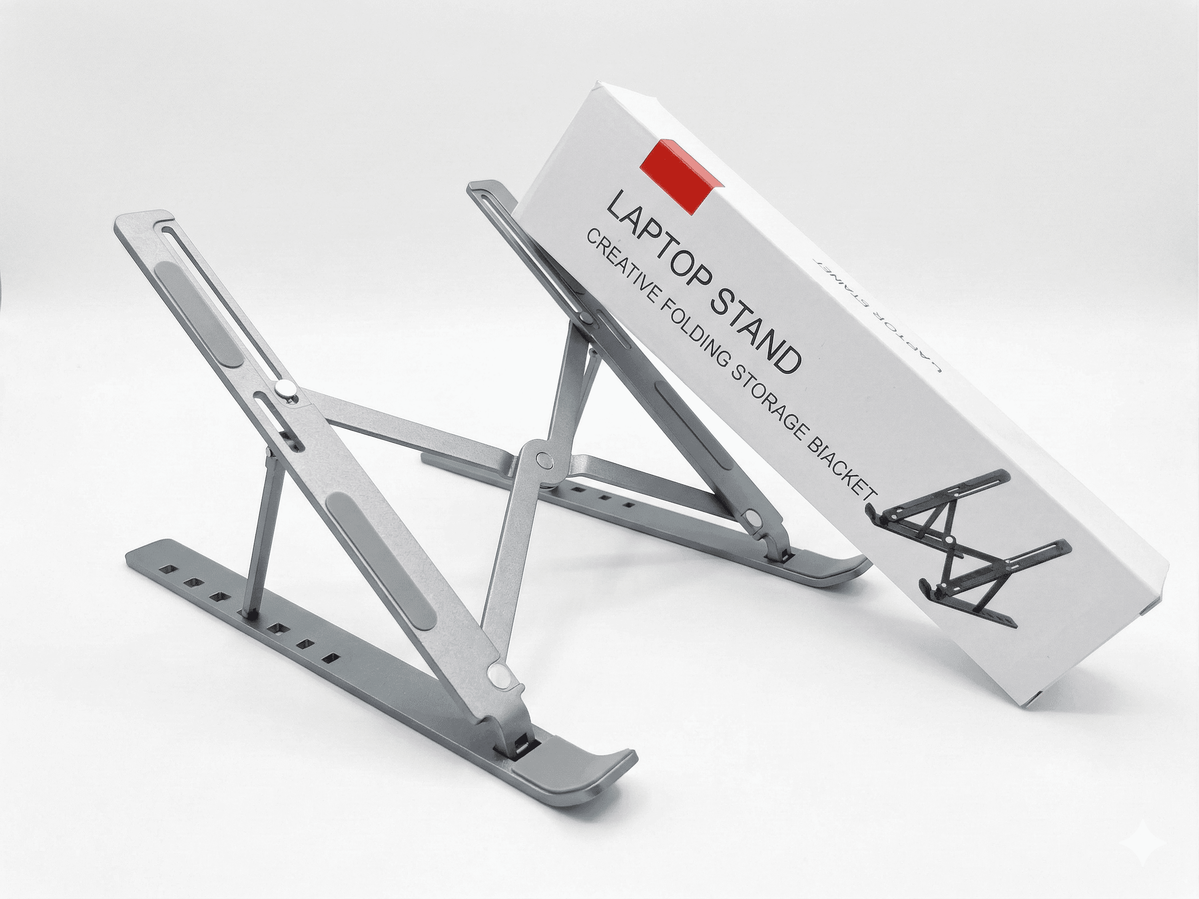 adjustable laptop stand β foldable aluminum, 6 angles, anti slip, portable | free delivery - seastech - Pakinstan Best laptop stand